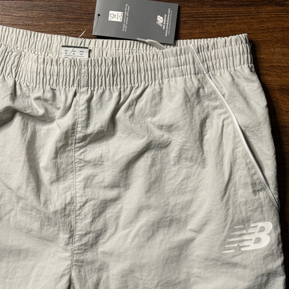 New Balance Mens XL Nylon Track Pants Gray Lightweight Athletic NWT